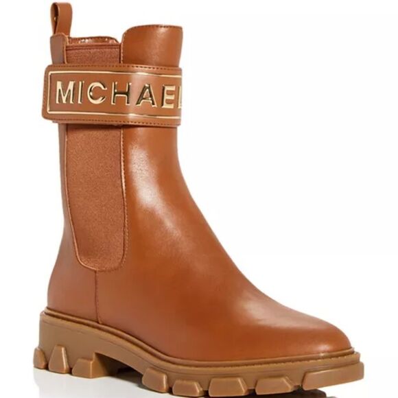 Michael Kors size 7 chelsea cognac brown boots New no box - Picture 1 of 15